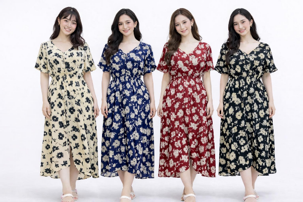 Sukienki damskie Roz Standard, Mix Kolor .Paczka 12 szt